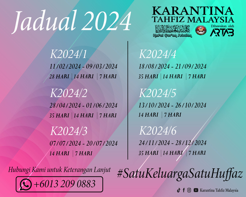 Karantina Tahfiz Malaysia Kumpulan 2024 (7 Hari)